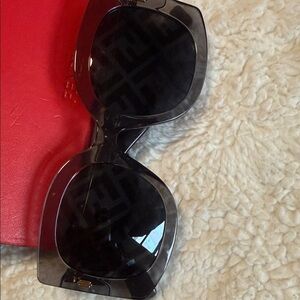 Fendi Black Sunglasses with Gold Accents